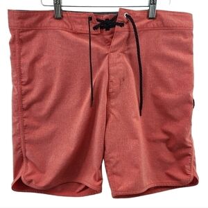 Rare HURLEY Phantom Block Party Coral Surf Shorts Swim Trunks Suit 18" Size 32